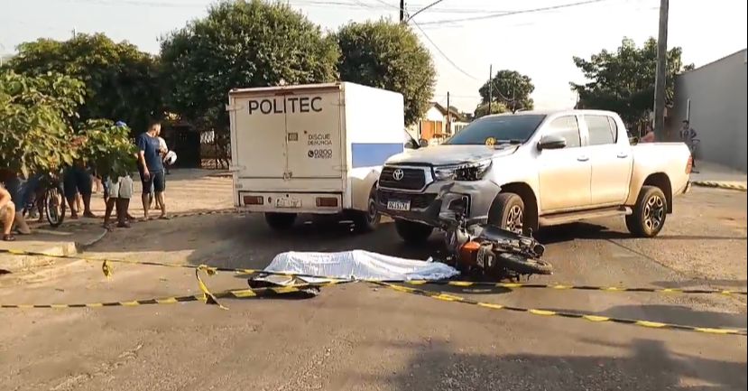 Acidente Entre Moto E Caminhonete Mata Motociclista Em Cruzamento De Sinop