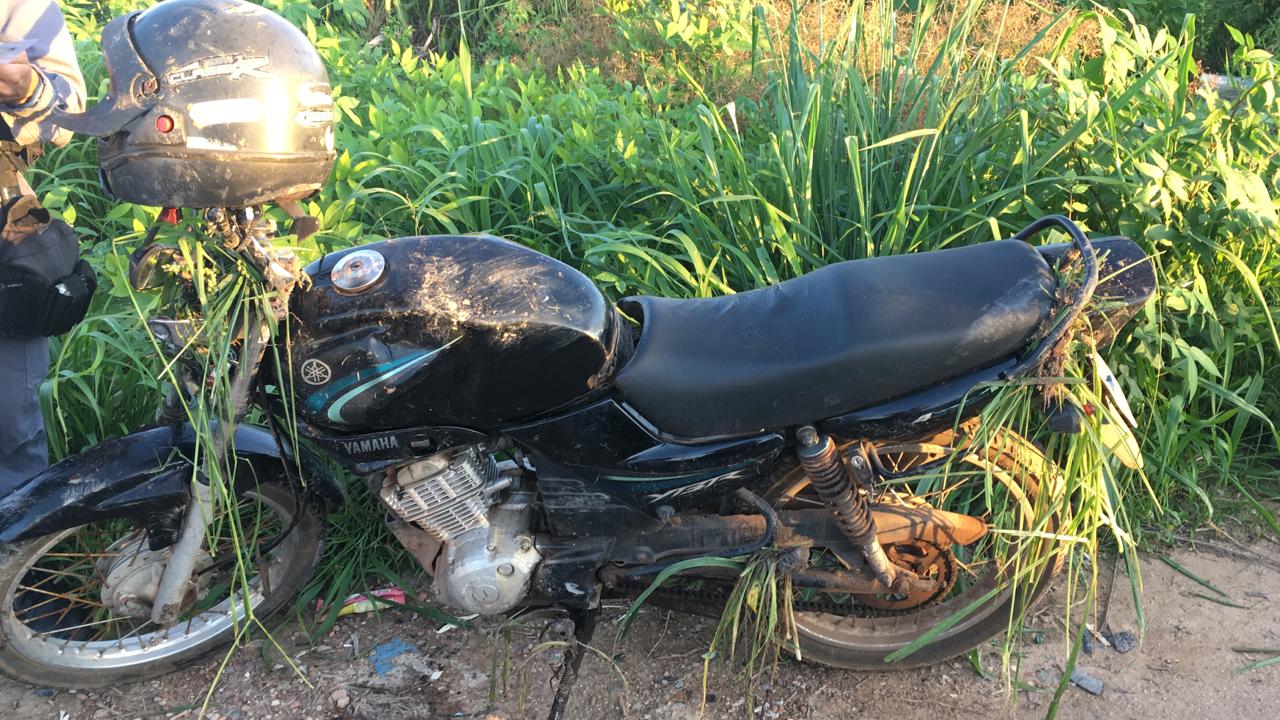 Motocicleta recuperada pela Polícia
