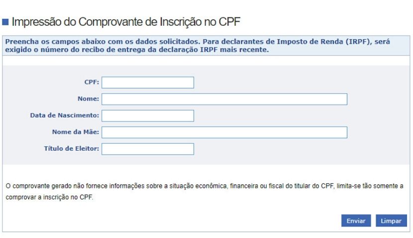 Impressão CPF