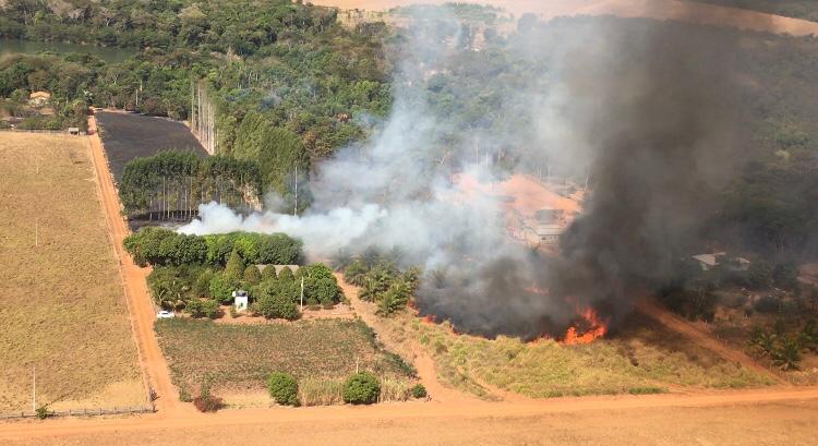 Incêndio Florestal atinge 17 hectares e é combatido em ação conjunta