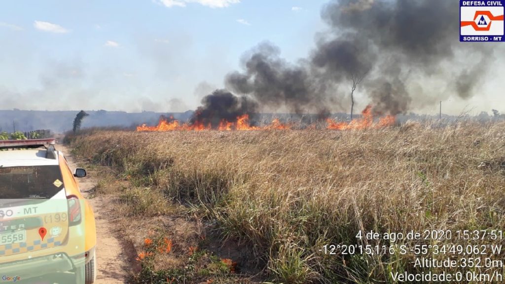 Incêndio destrói plantação de melancia em assentamento de Sorriso