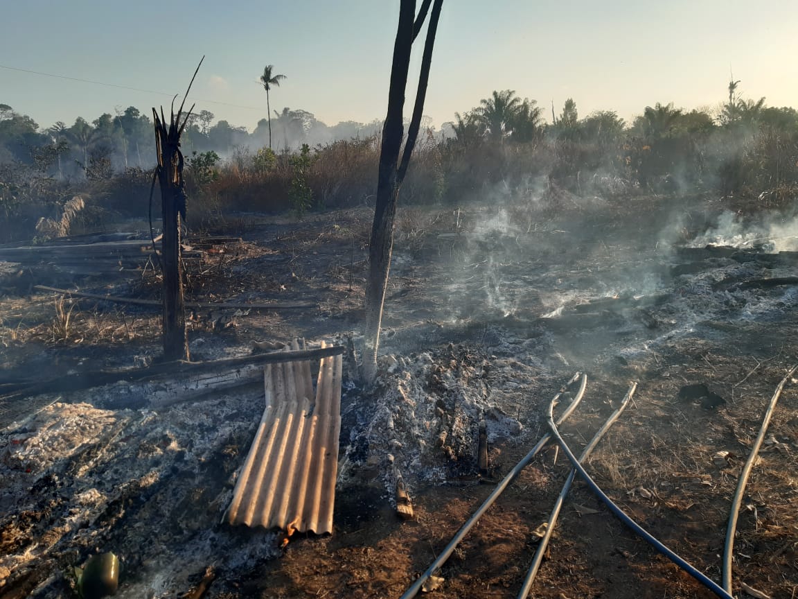 Incêndio destrói plantação de melancia em assentamento de Sorriso