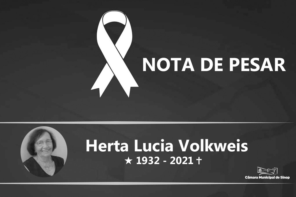 NOTA DE PESAR: Herta Lucia Volkweis falece aos 88 anos 