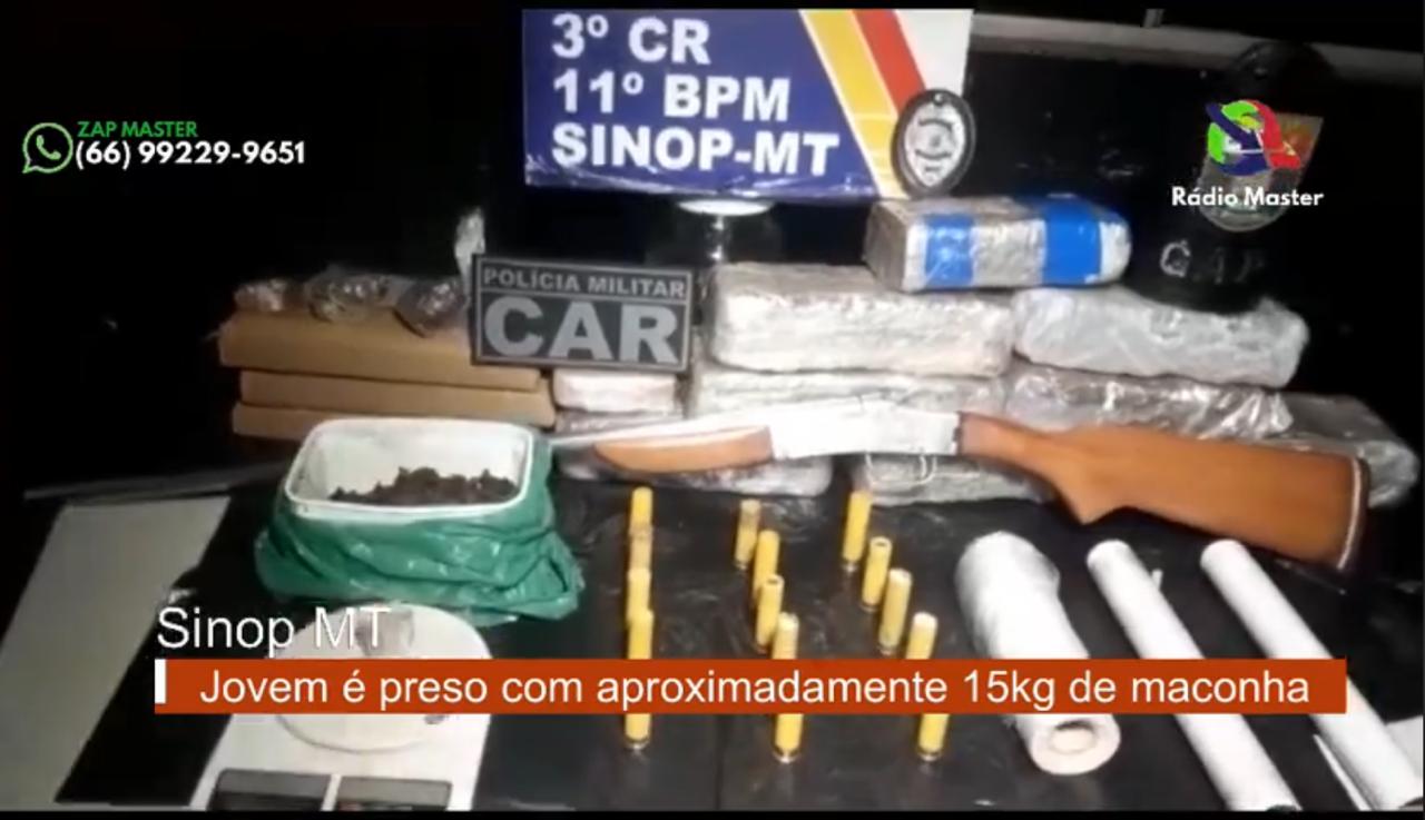 Polícia Militar apreende 15 kg de maconha em Sinop