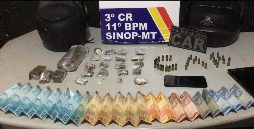 SINOP: 4 pessoas são presas com drogas e munições
