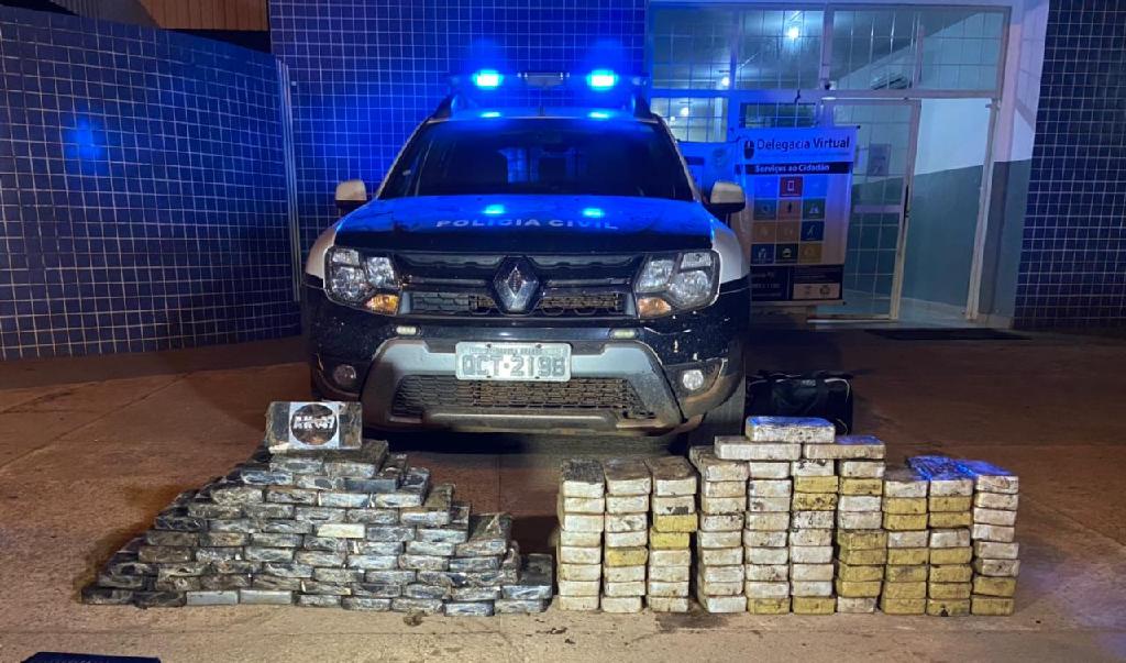 PJC apreende 149 tabletes de drogas em fundo falso de caminhão