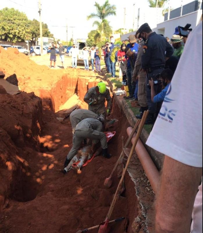 URGENTE: Trabalhadores ficam soterrados durante escavação