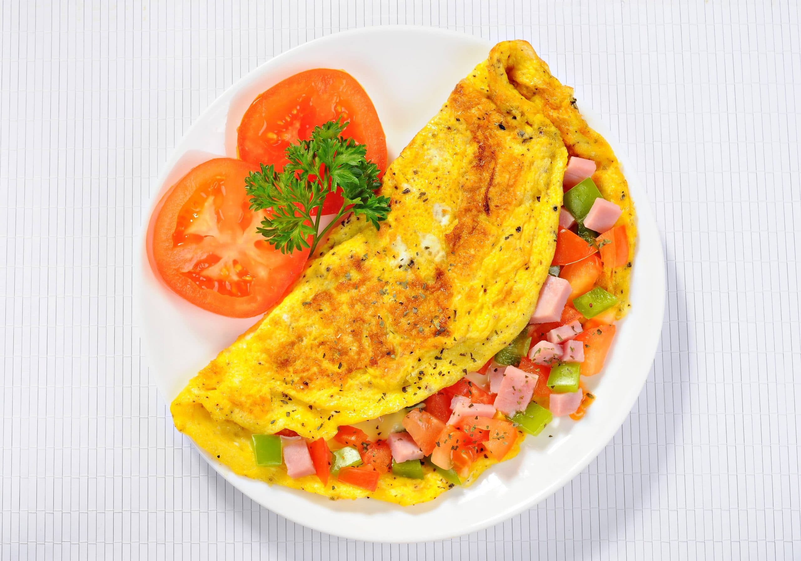 Omelete recheada com legumes