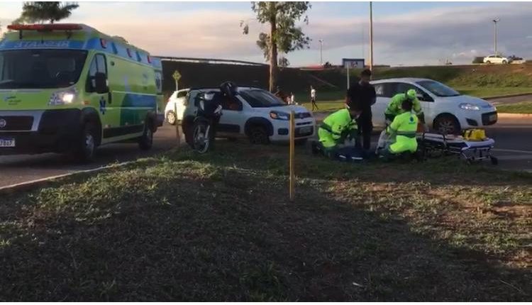 VÍDEO: Acidente no viaduto central da BR 163 em Sinop deixa motociclista ferida 3