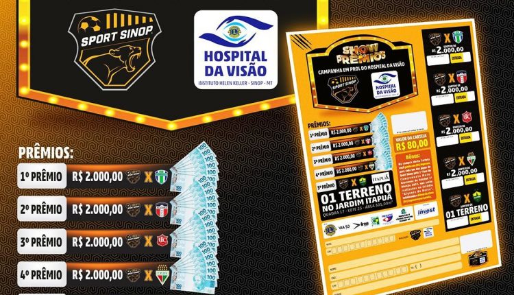 Sport Sinop e Hits Prime lançam sorteio de cartela para show de prêmios 2
