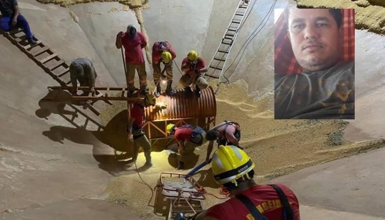 Homem morre após 10 horas soterrado em silo com soja