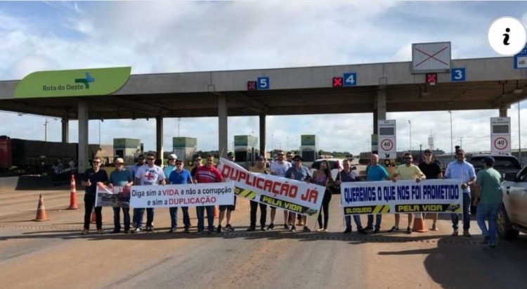 VÍDEO: Caminhoneiros param BR-163 para realizar protestos por melhorias na rodovia 7