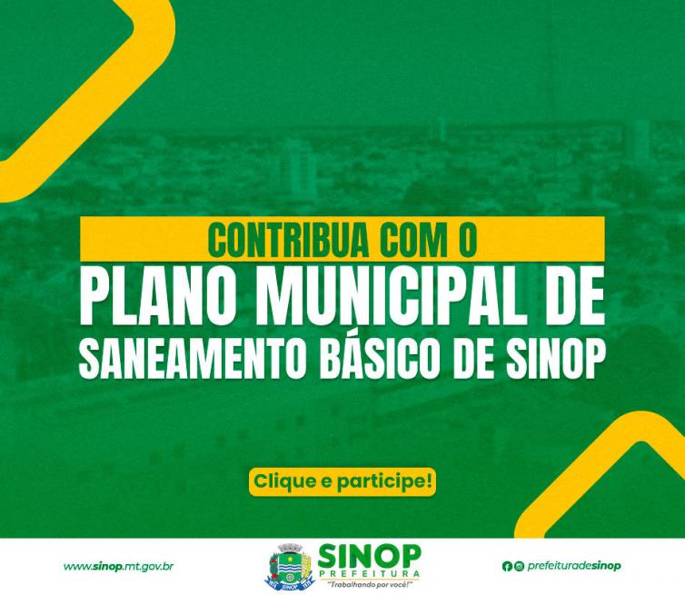 SINOP: Plano de Saneamento Básico está aberto para contribuições e consulta pública