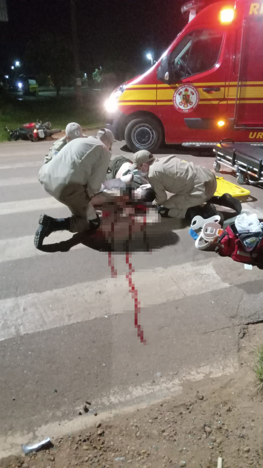 Acidente entre carro e moto deixa motociclista ferido em avenida de Sinop 5