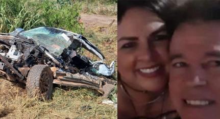 Acidente deixa casal morto e camionete totalmente destruída em MT