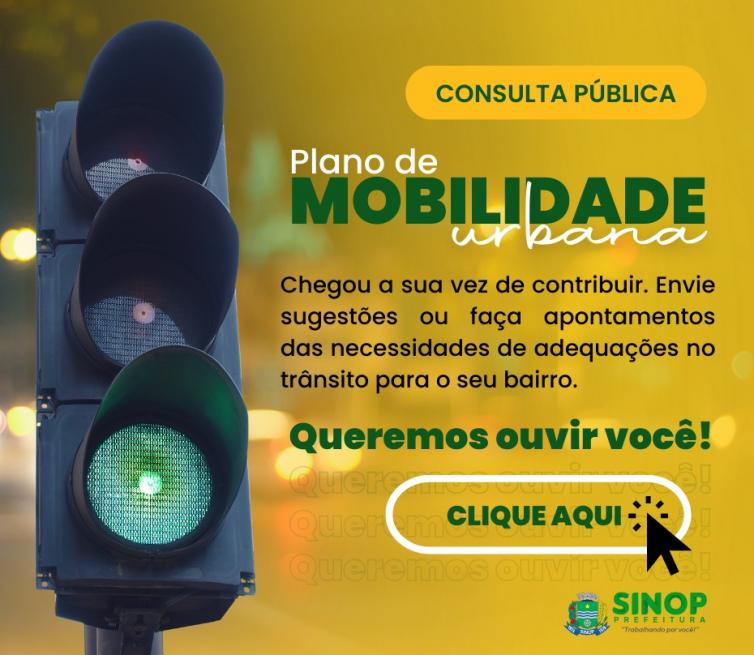 SINOP: Prefeitura abre consulta pública para o Plano de Mobilidade Urbana