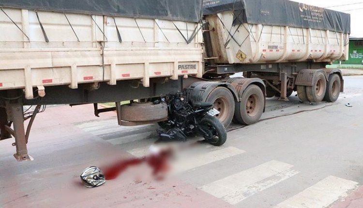 Motociclista morre após colidir com carreta no Nortão 18