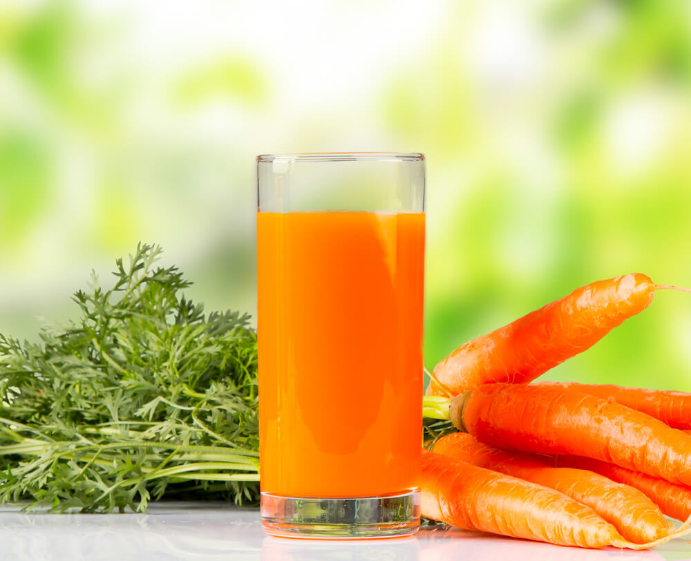 Suco detox de cenoura