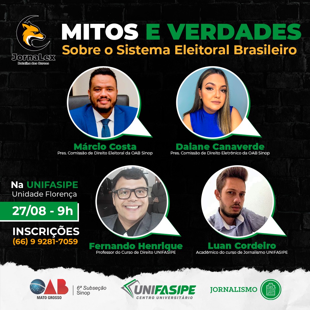 OAB Sinop e acadêmicos de Jornalismo realizam debate sobre "Mitos e Verdades do Sistema Eleitoral Brasileiro” 2