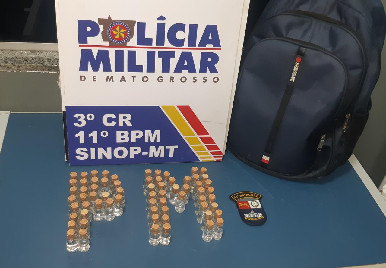 Adolescentes são detidos com mais de 60 frascos de Loló em Sinop 