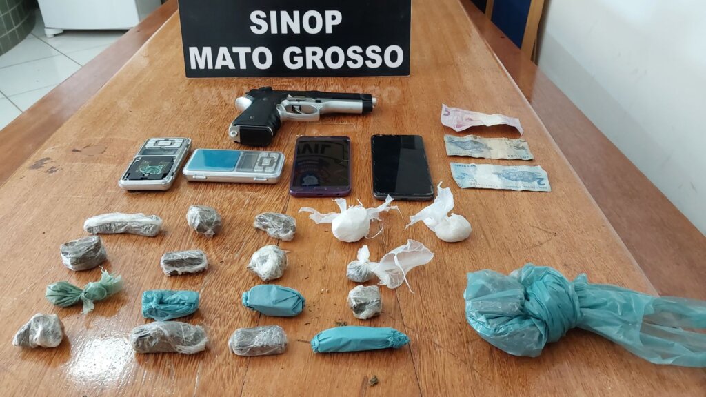 Integrantes de facção criminosa são presos com drogas e simulacro em Sinop 1
