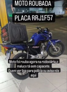 SINOP: Entregador de delivery tem moto furtada durante entrega na rodoviária
