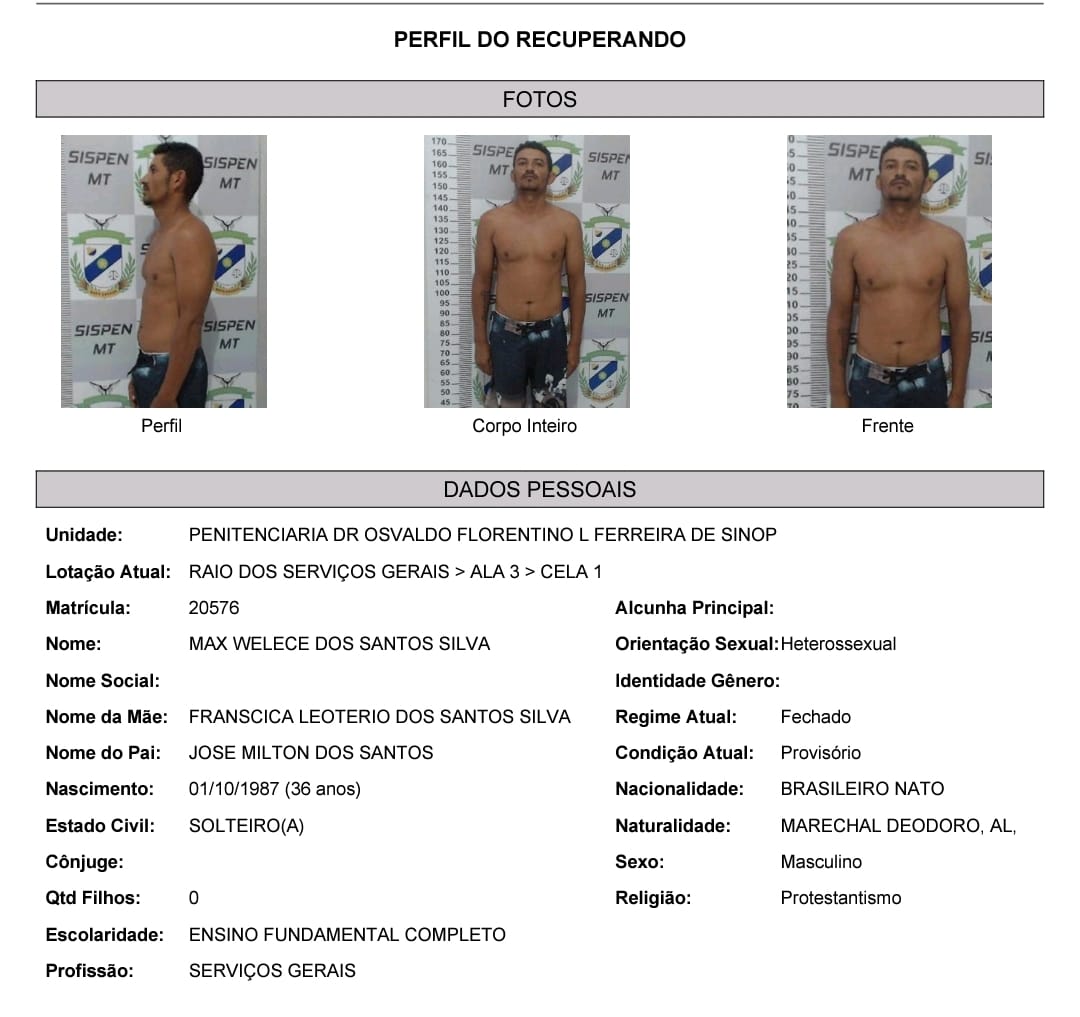 SINOP: Reeducando foge enquanto fazia trabalhos de limpeza urbana para a Prefeitura 1